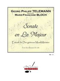 TELEMANN SONATE IN A MAJOR 2 BASS VIOLA DA GAMBAS BOOK