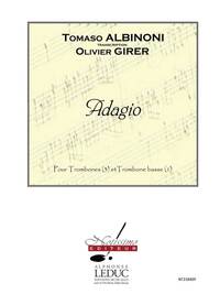 ALBINONI TOMASO GIRER ADAGIO 3 TROMBONES & BASS TROMBONE SCORE/PARTS