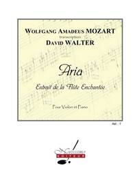 MOZART ARIA FLUTE ENCHANTEE (WALTER) VIOLIN & PIANO BOOK