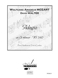 MOZART ADAGIO IN B MINOR KV 540 OBOE VIOLIN VIOLA & CELLO SCORE/PARTS