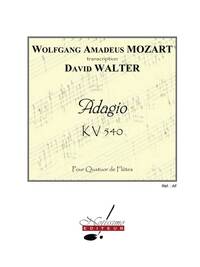 MOZART ADAGIO (WALTER) 4 FLUTES SCORE/PARTS