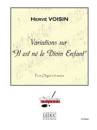 VOISIN VARIATIONS SUR IL EST NE LE DIVIN ENFANT ORGAN 4 HANDS BOOK