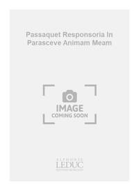 HAYDN PASSAQUET RESPONSORIA IN PARASCEVE ANIMAM MEAM SATB & ORGAN CHANT