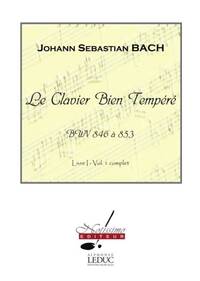 BACH JS CLAVIER BIEN TEMPERE BWV846 A 853 LIVRE 1 VOLUME 1 PIANO BOOK PIANO
