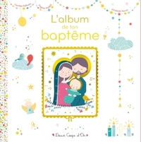 L'ALBUM DE MON BAPTEME - LIVRE AVEC ICONE SUR BOIS