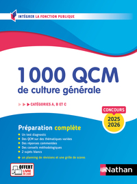 1000 QCM DE CULTURE GENERALE - CONCOURS DE CATEGORIES A, B ET C - N  28