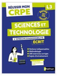 Réussir mon CRPE Sciences et technologie 2e épreuve d'admissibilité L3 écrit 2027