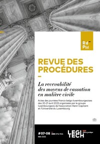 LA RECEVABILITE DES MOYENS DE CASSATION EN MATIERE CIVILE - VOL7-8 - ACTES DES JOURNEES FRANCO-BELGO