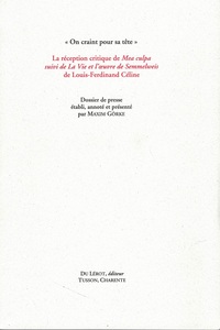 La réception critique de Mea culpa suivi de La vie et l'oeuvre de Semmelweis de Louis-Ferdinand Céli