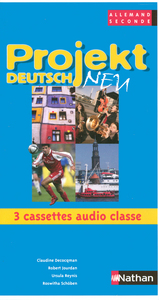 PROJEKT DEUTSCH ALLEMAND SECONDE 3 CASSETTES AUDIO CLASSE