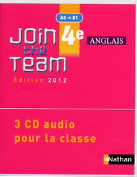 Join the Team 4e, Coffret 3 CD audio classe