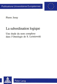 LA SUBORDINATION LOGIQUE