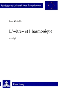 L'"ETRE" ET L'HARMONIQUE
