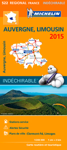 CARTE REGIONALE AUVERGNE, LIMOUSIN 2015