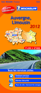 CARTE ROUTIERE 522 AUVERGNE LIMOUSIN HR 2012