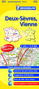 CARTE DEPARMENTALE 322 DEUX-SEVRES / VIENNE