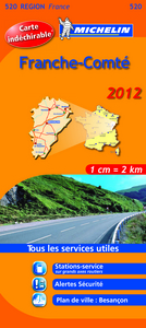 CARTE ROUTIERE 520 FRANCHE COMTE 2012