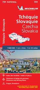 Carte Nationale Tchéquie, Slovaquie / Czechia, Slovakia