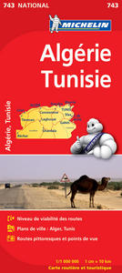 Carte Nationale Algérie, Tunisie / Algeria, Tunisia