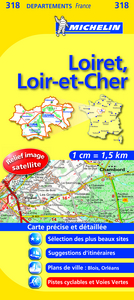 CARTE DEPARTEMENTALE 318 LOIRET / LOIR-ET-CHER