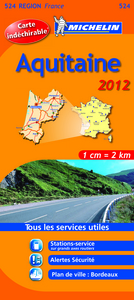 CARTE ROUTIERE 524 AQUITAINE HR 2012