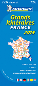 CARTE NATIONALE GRANDS ITINERAIRES FRANCE 2015