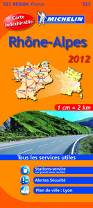 CARTE ROUTIERE 523 RHONE ALPES HR 2012