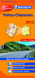 CARTE ROUTIERE 521 POITOU CHARENTES 2012