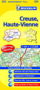 CARTE DEPARMENTALE 325 CREUSE/HAUTE-VIENNE