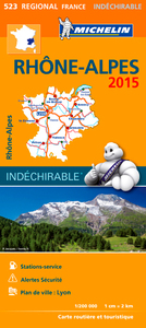 CARTE REGIONALE RHONE ALPES 2015