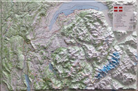 CARTE EN RELIEF DE LA HAUTE SAVOIE