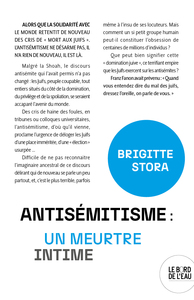 ANTISEMITISME : UN MEURTRE INTIME