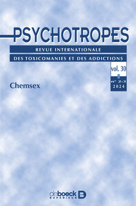 Psychotropes vol. 30 n° 2-3 - Chemsex