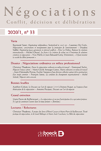 Négociations 2020/1 - 33 - Varia