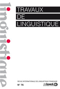 Travaux de linguistique 2018/1 - 76 - Varia