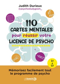 110 CARTES MENTALES POUR REUSSIR VOTRE LICENCE DE PSYCHO - MEMORISEZ FACILEMENT TOUT LE PROGRAMME DE