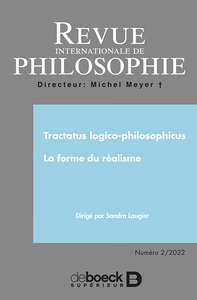 Revue internationale de philosophie 2022/2-Tractatus logico-philosophicus. La forme du réalisme