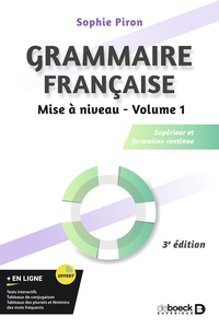Grammaire française - Mise à niveau (vol. 1)