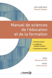 Manuel de sciences de l'éducation et de la formation