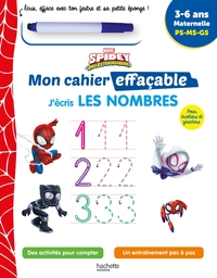 DISNEY - SPIDEY ET SES AMIS EXTRAORDINAIRES - MON CAHIER EFFACABLE - J'ECRIS LES NOMBRES