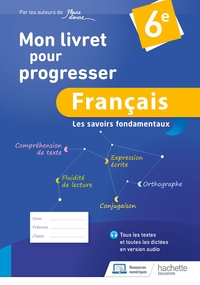 Français, Mon livret pour progresser 6e, Cahier d'activités