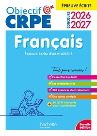 Objectif CRPE 2026 - 2027 - Français - épreuve écrite d'admissibilité