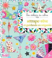 Attrape-rêve et guirlande en origamis - boite avec accessoires