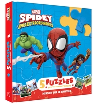 SPIDEY ET SES AMIS EXTRAORDINAIRES - MON PETIT LIVRE PUZZLE - 5 PUZZLES 9 PIECES - MARVEL - MISSION