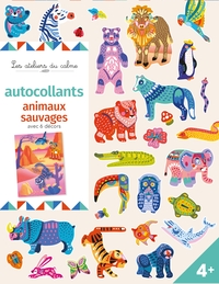 AUTOCOLLANTS ANIMAUX SAUVAGES - AVEC 6 DECORS