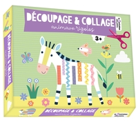 Découpage et collage animaux rigolos - coffret avec accessoires