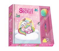 Mon carnet secret bébés licornes - coffret avec stylo fantaisie