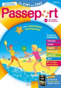 PASSEPORT - DU CM1 AU CM2 9/10 ANS - CAHIER DE VACANCES 2024