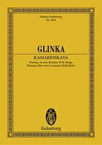 EULENBURG MINIATURE SCORES - KAMARINSKAJA - FANTASY ON TWO RUSSIAN FOLK SONGS. ORCHESTRA. PARTITION