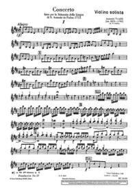 CONCERTO RE MAJEUR - FATTO PER LA SOLENNITA DELLA LINGUA DI SAN ANTONIO. OP. 35/19. RV 212A / PV 165